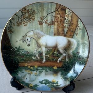 Vintage Hidden Glade of the Unicorn by Sanderson plate
